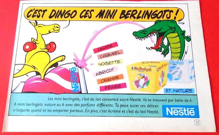 mini berlingots lait concentré de Nestlé pu vintage années 80
